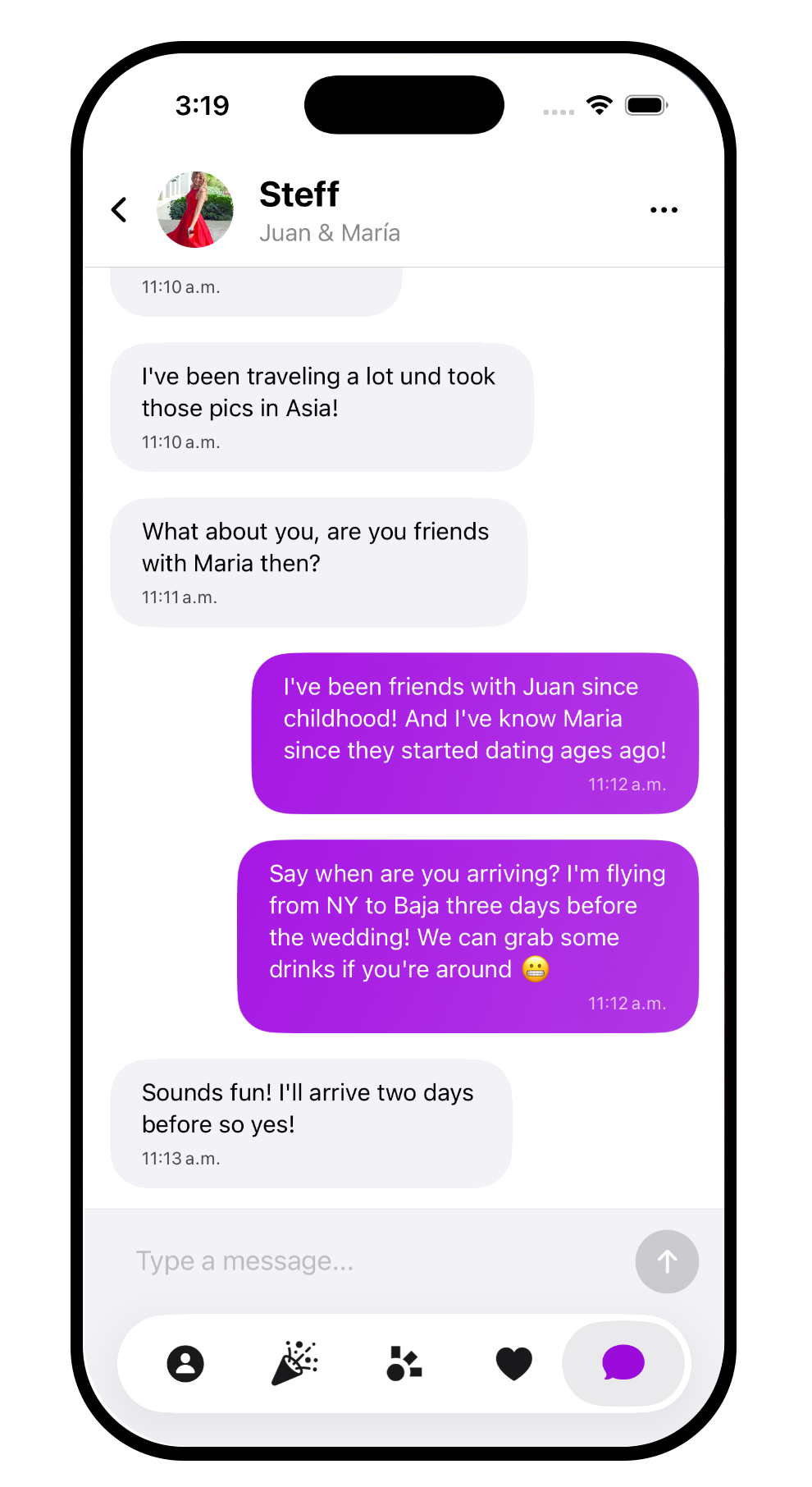 Konfetti: chat